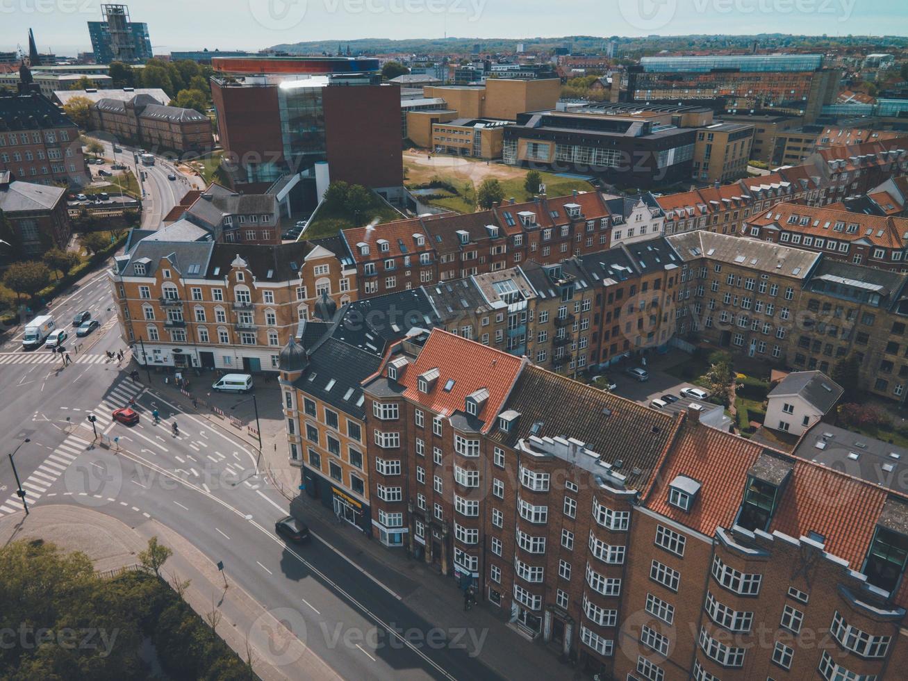Views over Aarhus, Denmark in Jutland by Drone photo