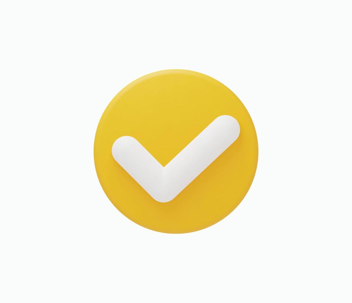 3d Realistic Check mark button vector illustration 15548062 Vector Art