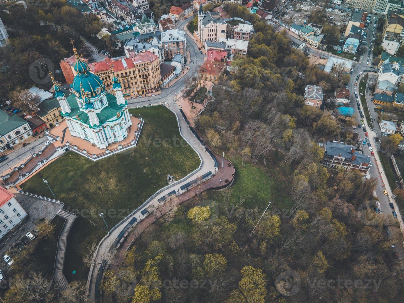 St. Andrew's Church seen in Kyiv, Ukraine photo