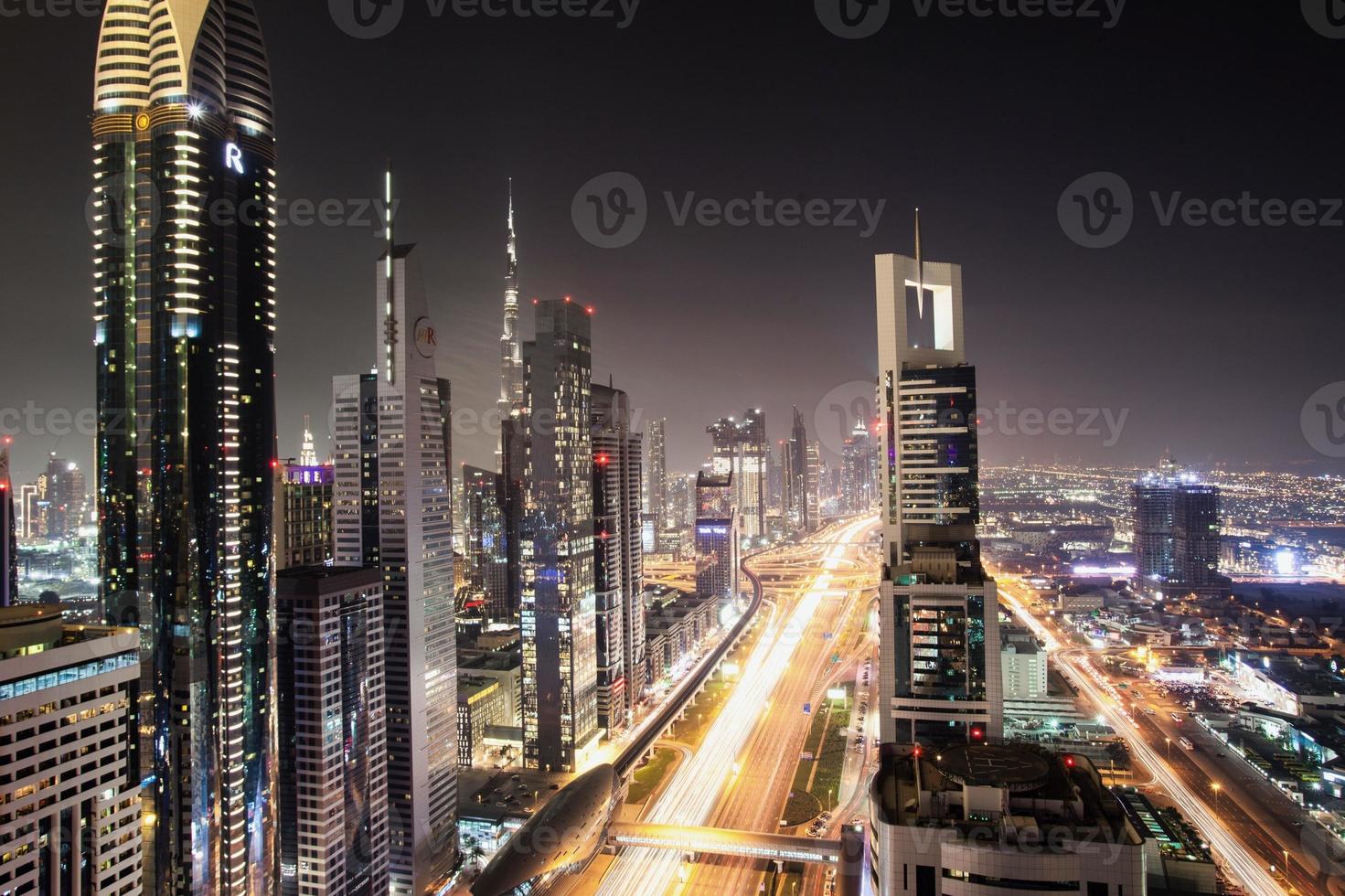 Views of Sheikh Zayed Road in Dubai photo