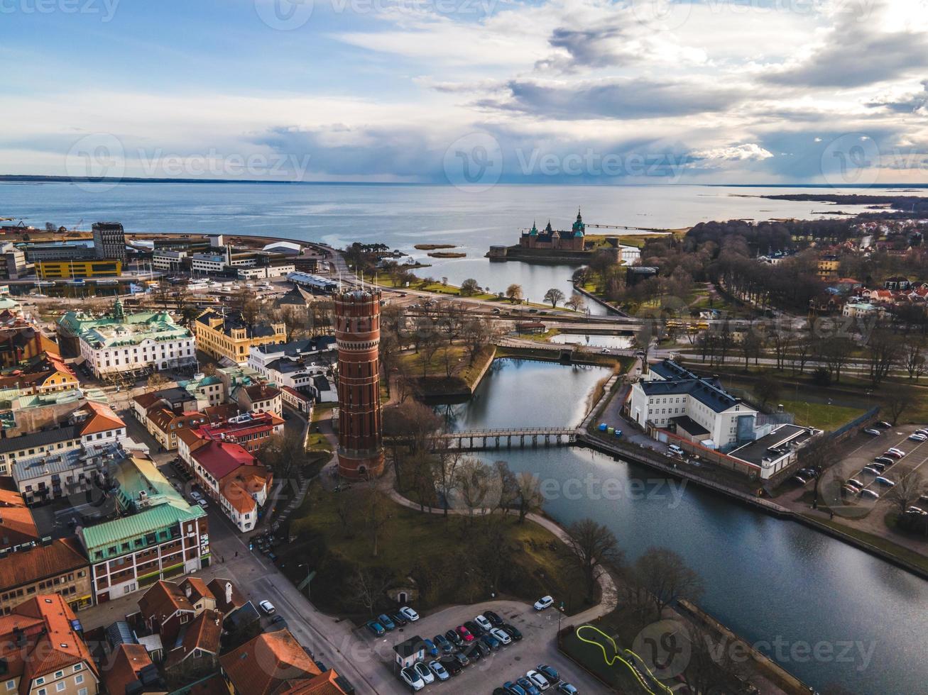 View above the Swedish city of Kalmar photo