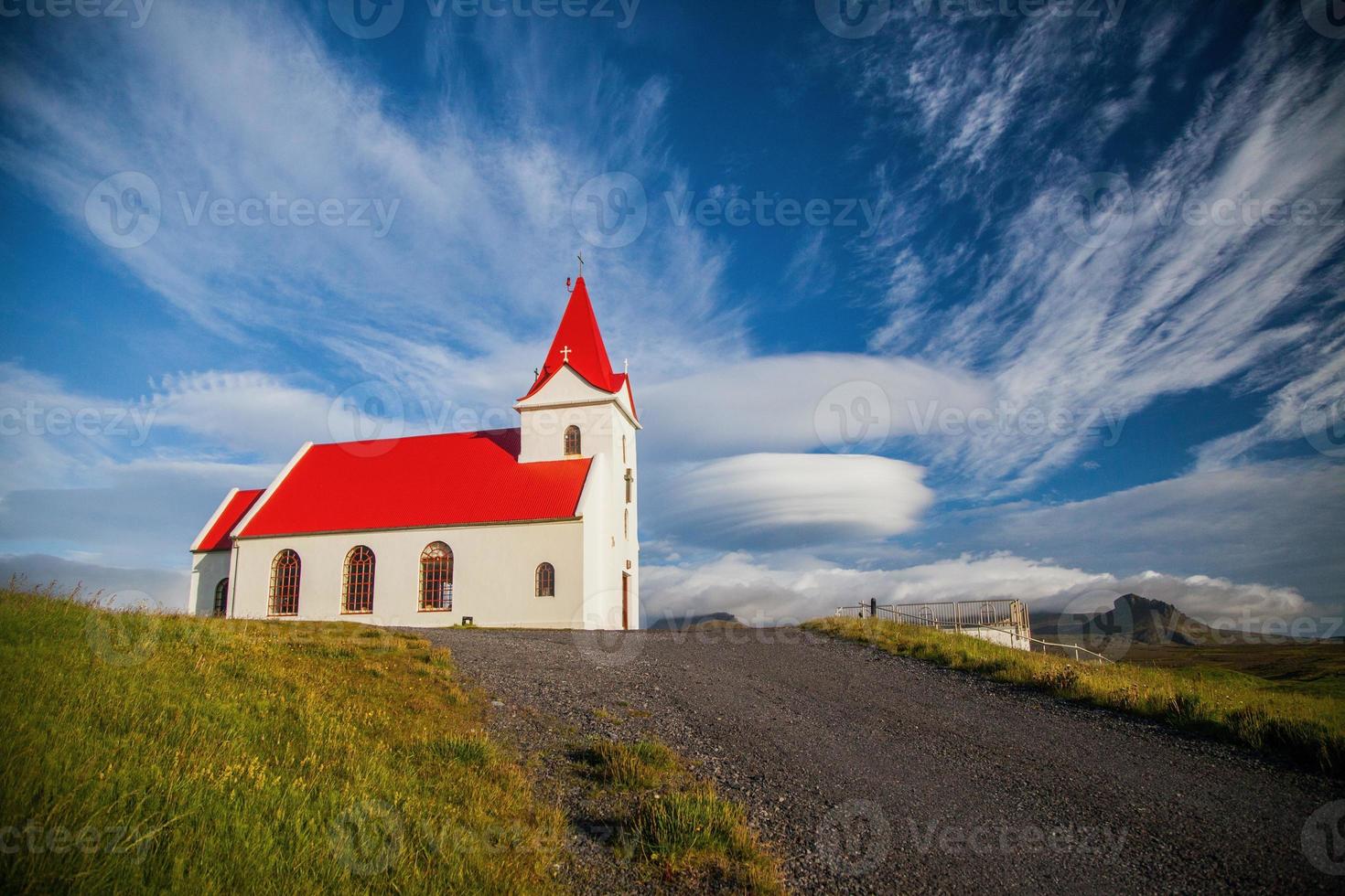 Ingjaldsholskirkja Church in the Snaefellsness Peninsula in Iceland