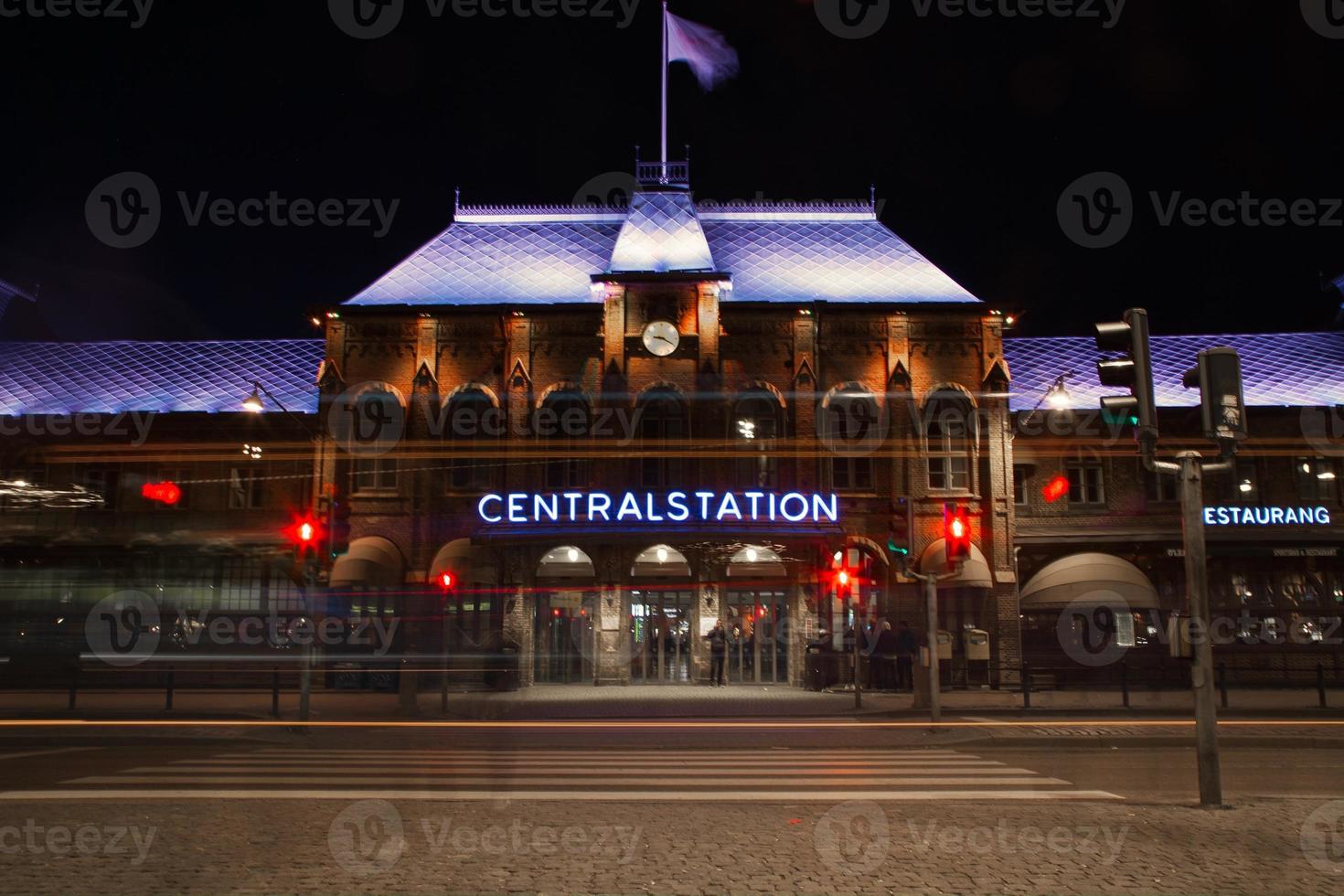 The Central Station in Gothenburg, Sweden at night photo