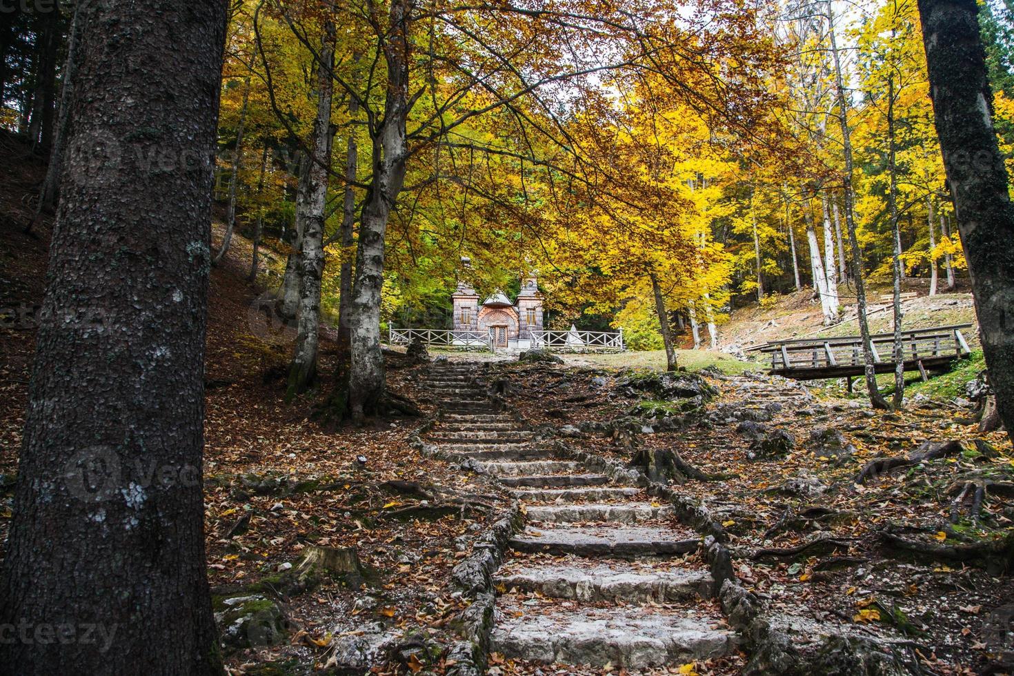 The Russian Chapel in Triglav National Park in Slovenia photo