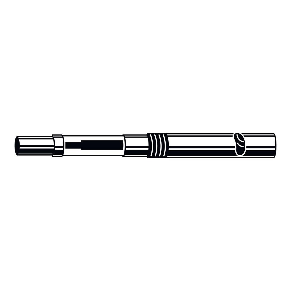 Transparent electronic cigarette icon, simple style vector