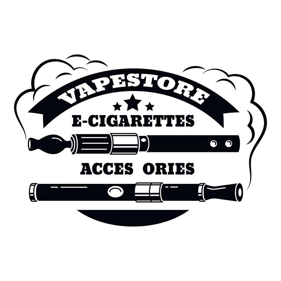 Trendy vape store logo, simple style vector
