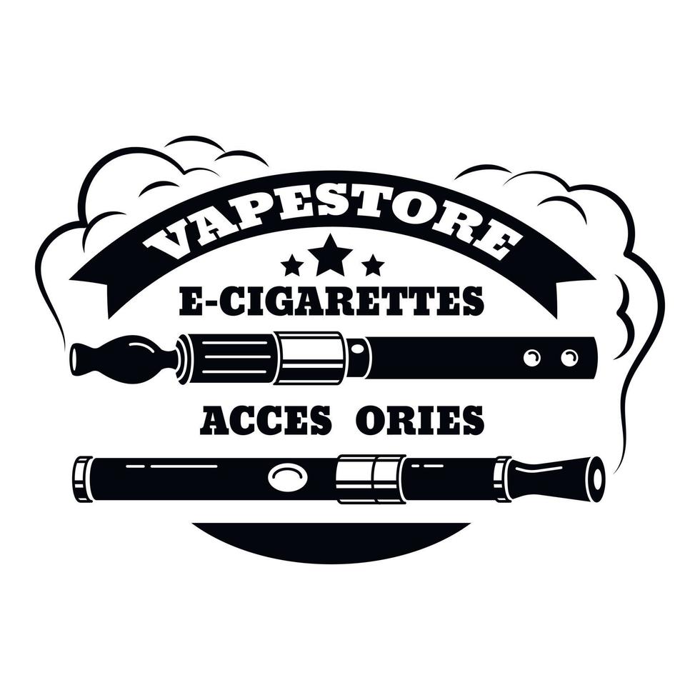 logotipo de la tienda de vape de moda, estilo simple vector