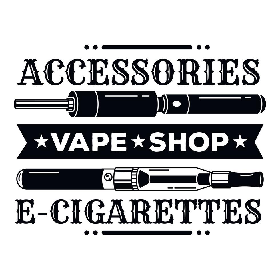 logotipo de accesorios de vape, estilo simple vector