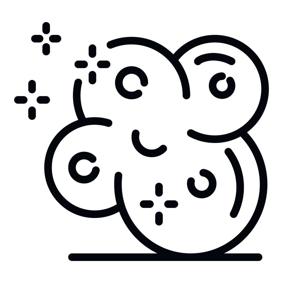 Wash bubbles icon, outline style vector