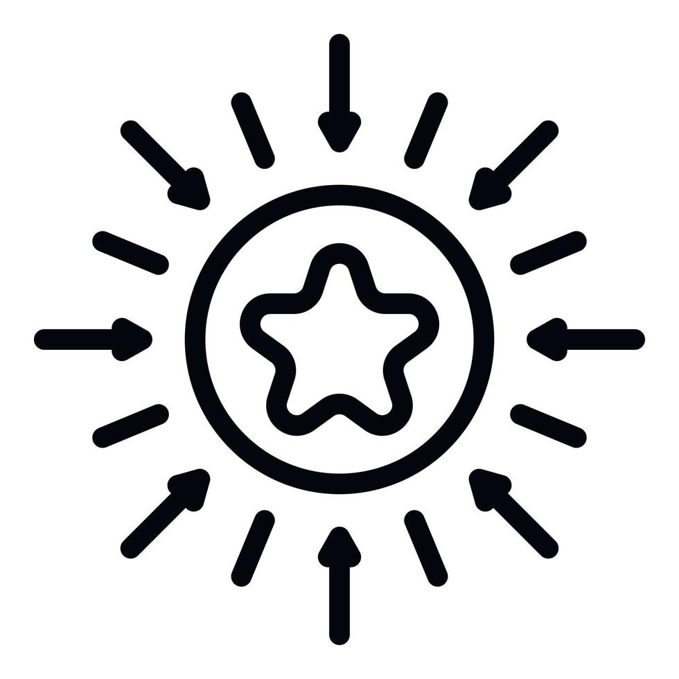 Video game star icon, outline style vector