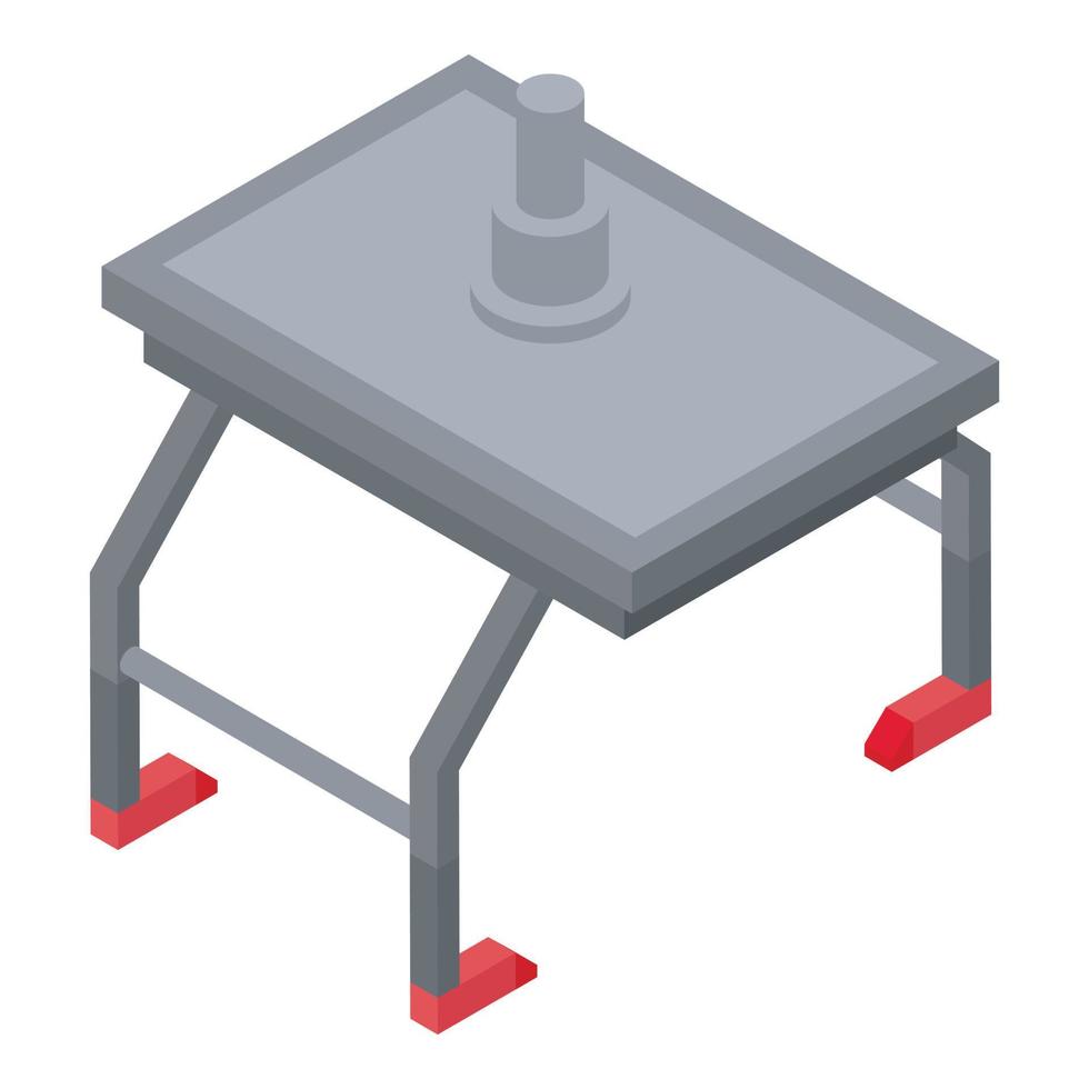 Machine-tool table icon, isometric style vector