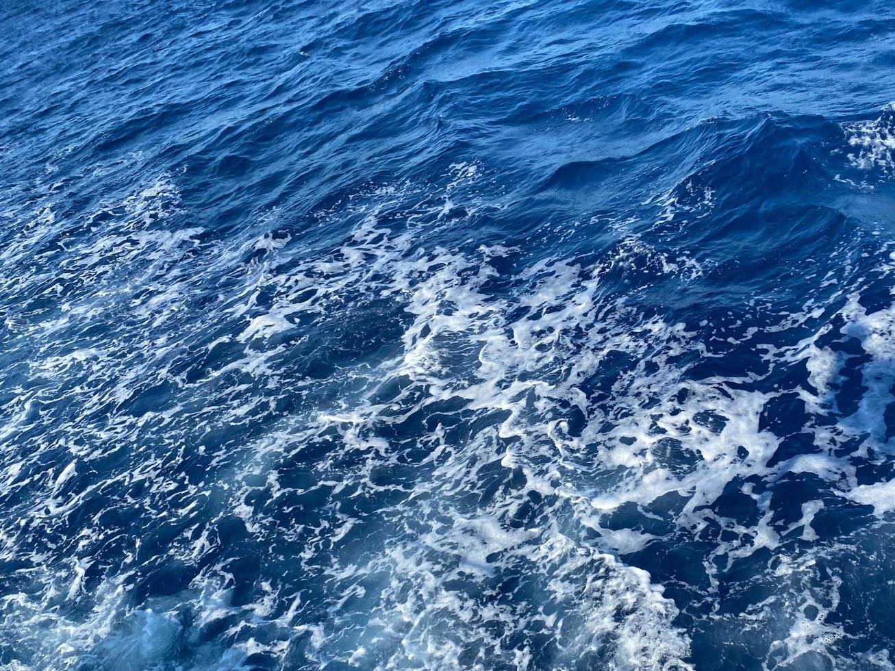 Aerial view Ocean waves from a high angle photo