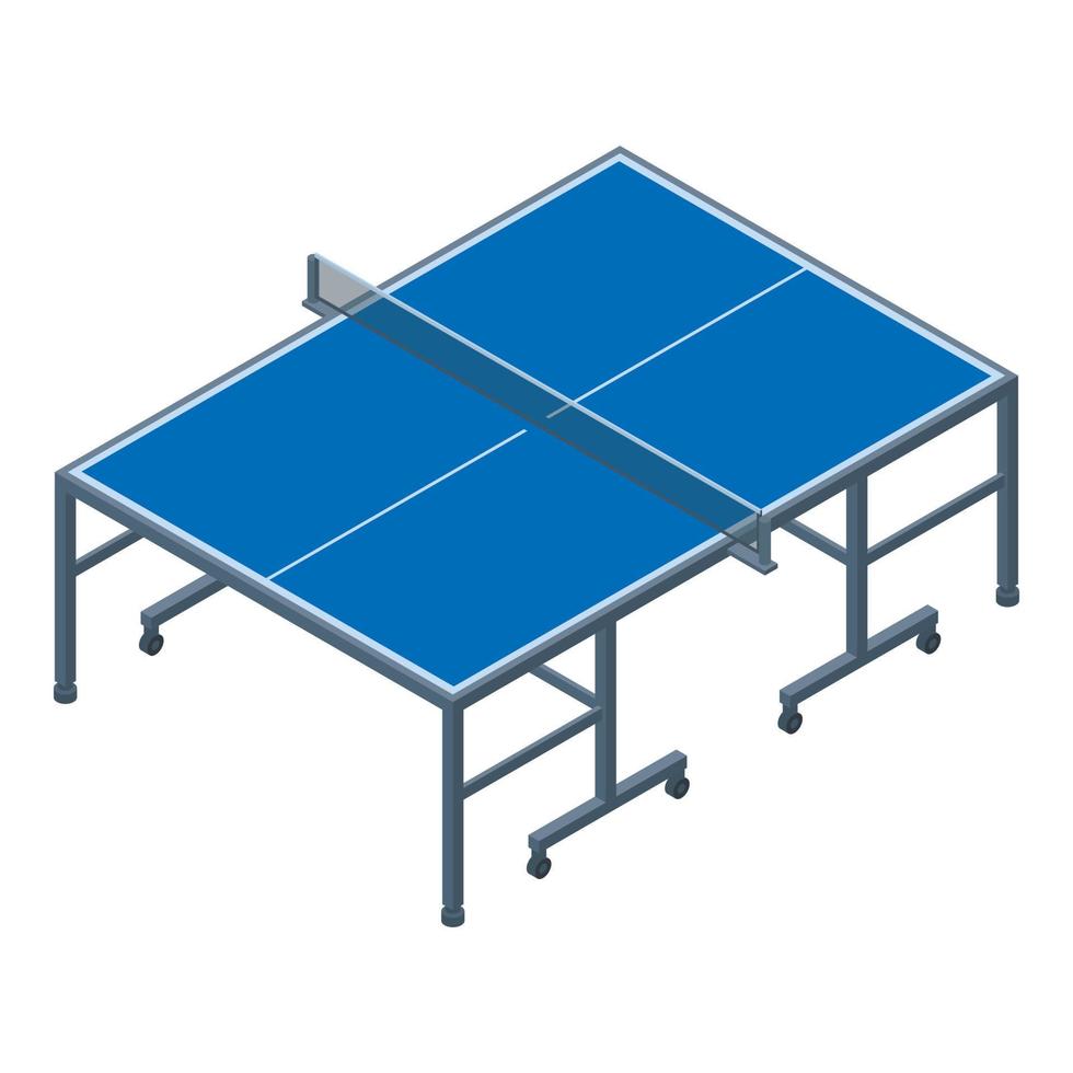 icono de mesa de ping pong, estilo isométrico vector