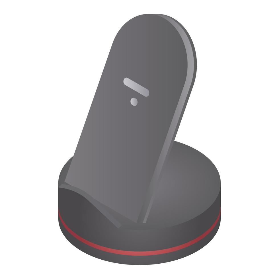 Wireless charger stand icon, isometric style vector