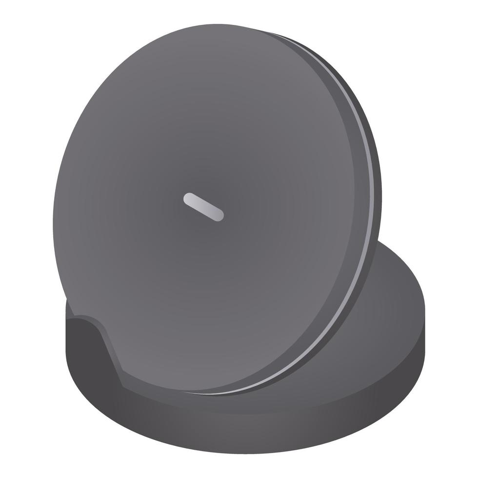 Round wireless stand icon, isometric style vector