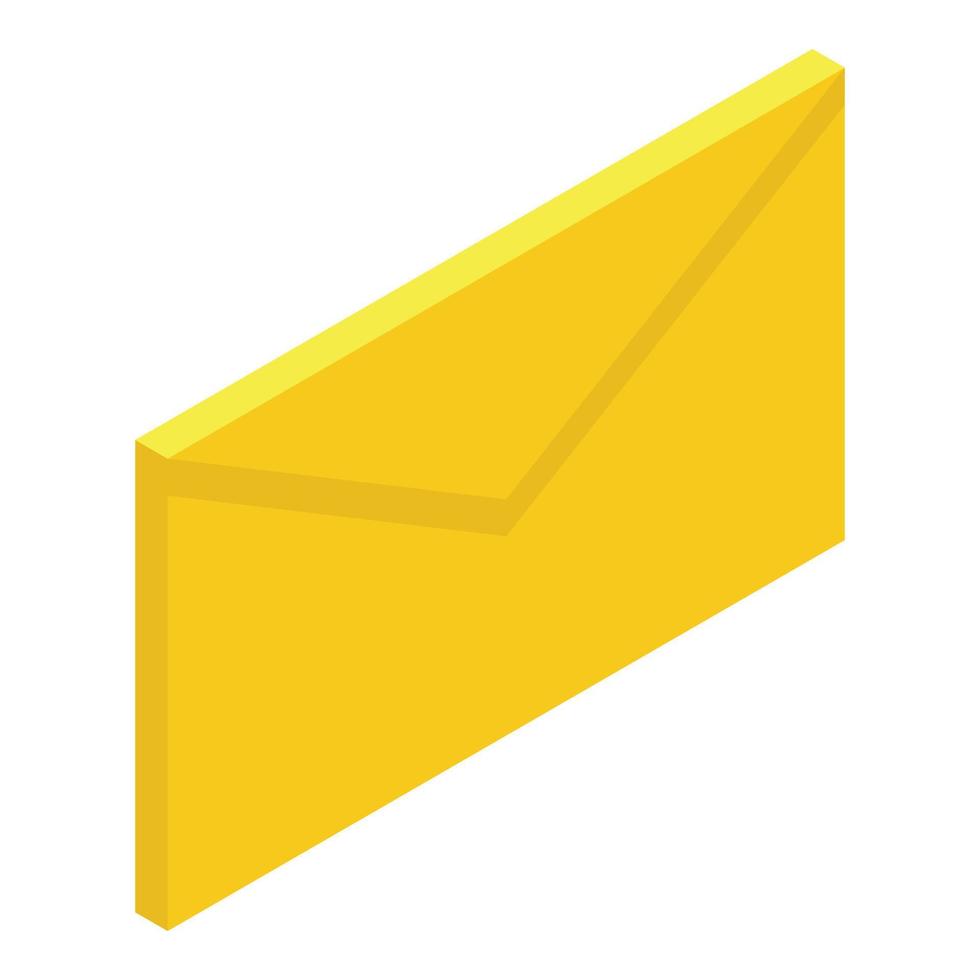 icono de correo, estilo isométrico vector