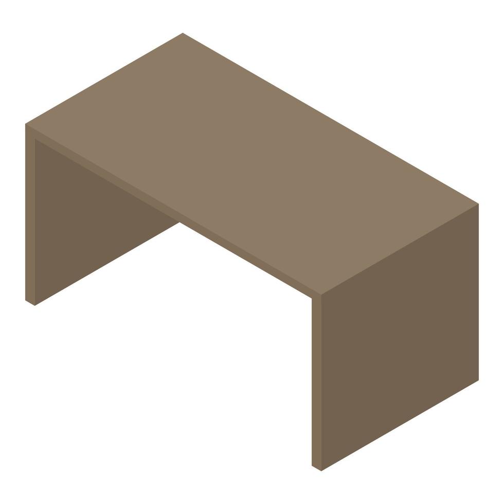 Office table icon, isometric style vector