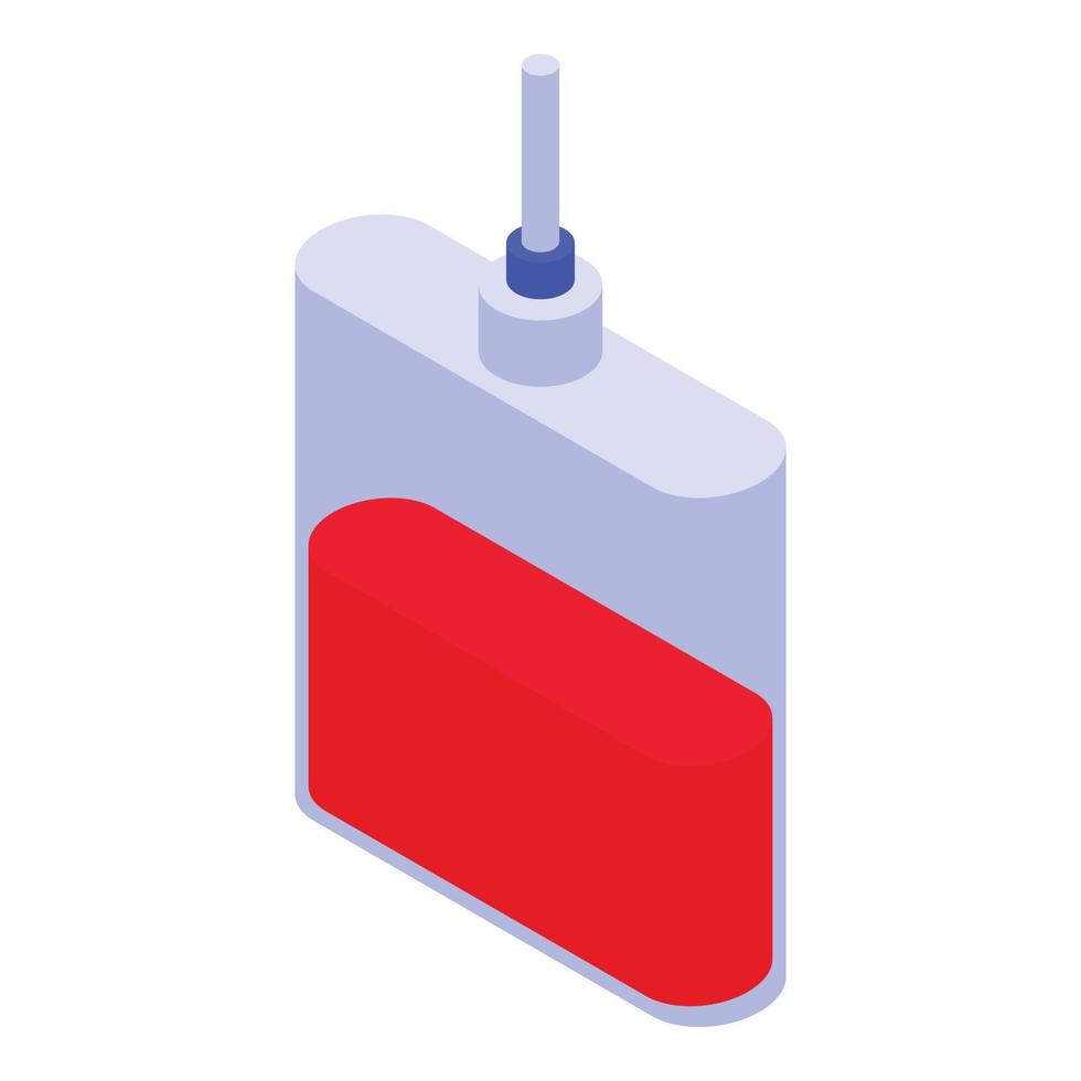 Blood package icon, isometric style vector