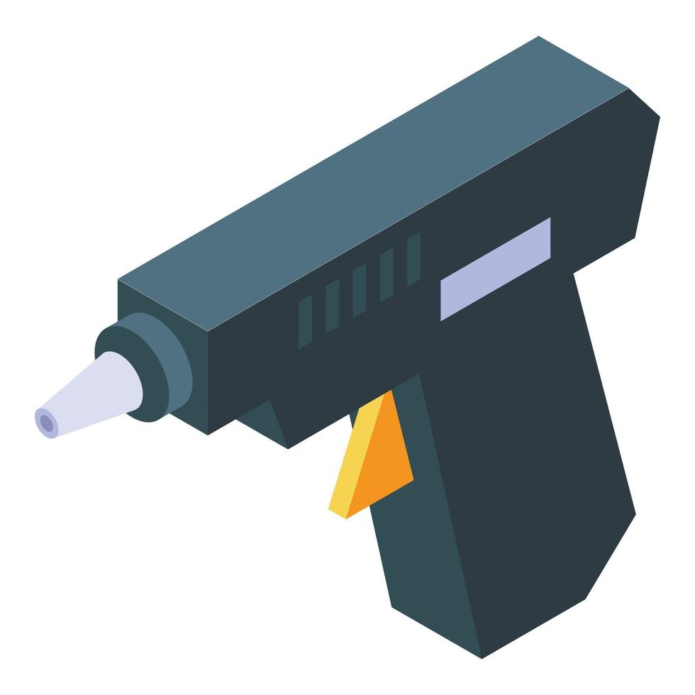 icono de pistola de pegamento, estilo isométrico vector