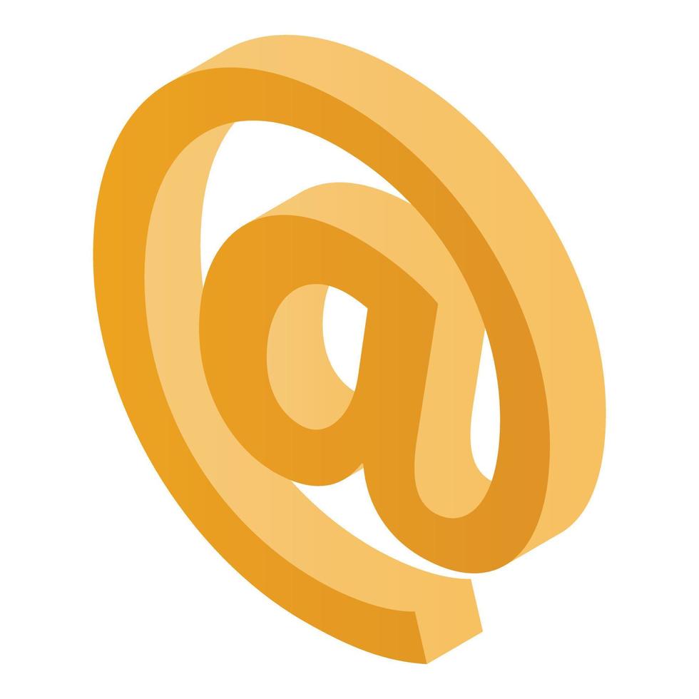 Mail sign icon, isometric style vector