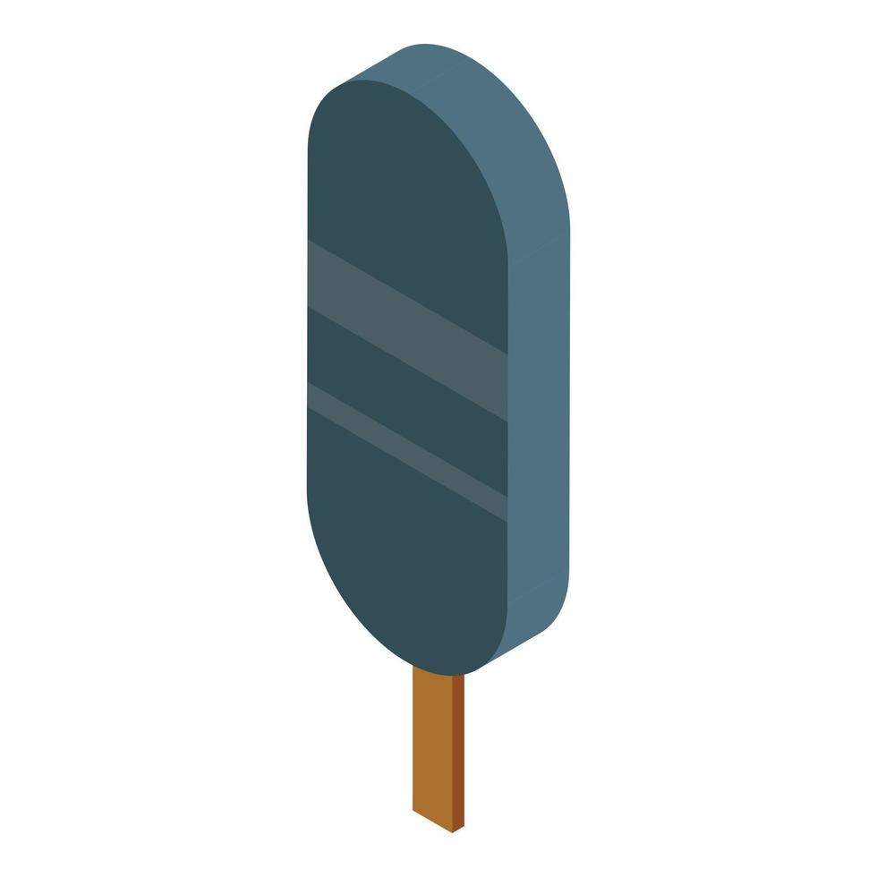 Blackberry popsicle icon, isometric style vector