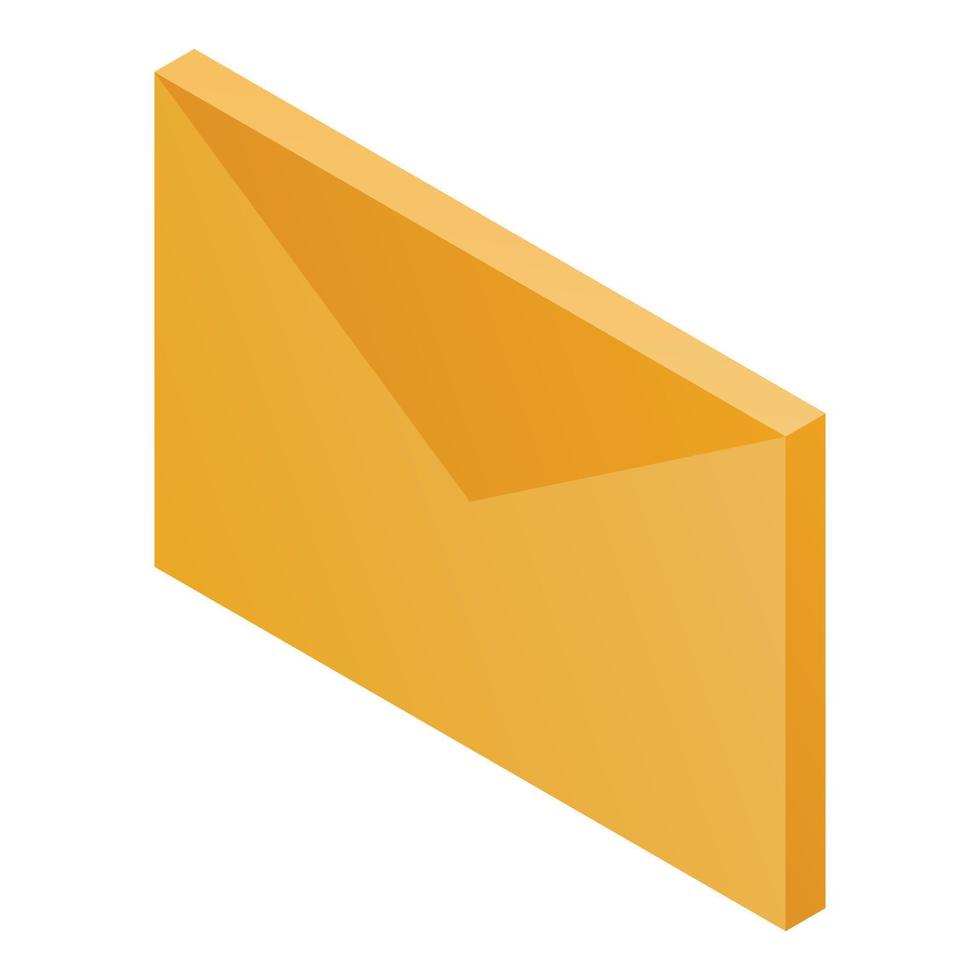 Mail letter icon, isometric style vector