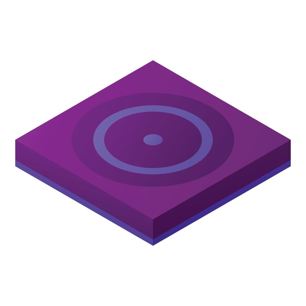 Wireless charge stand icon, isometric style vector
