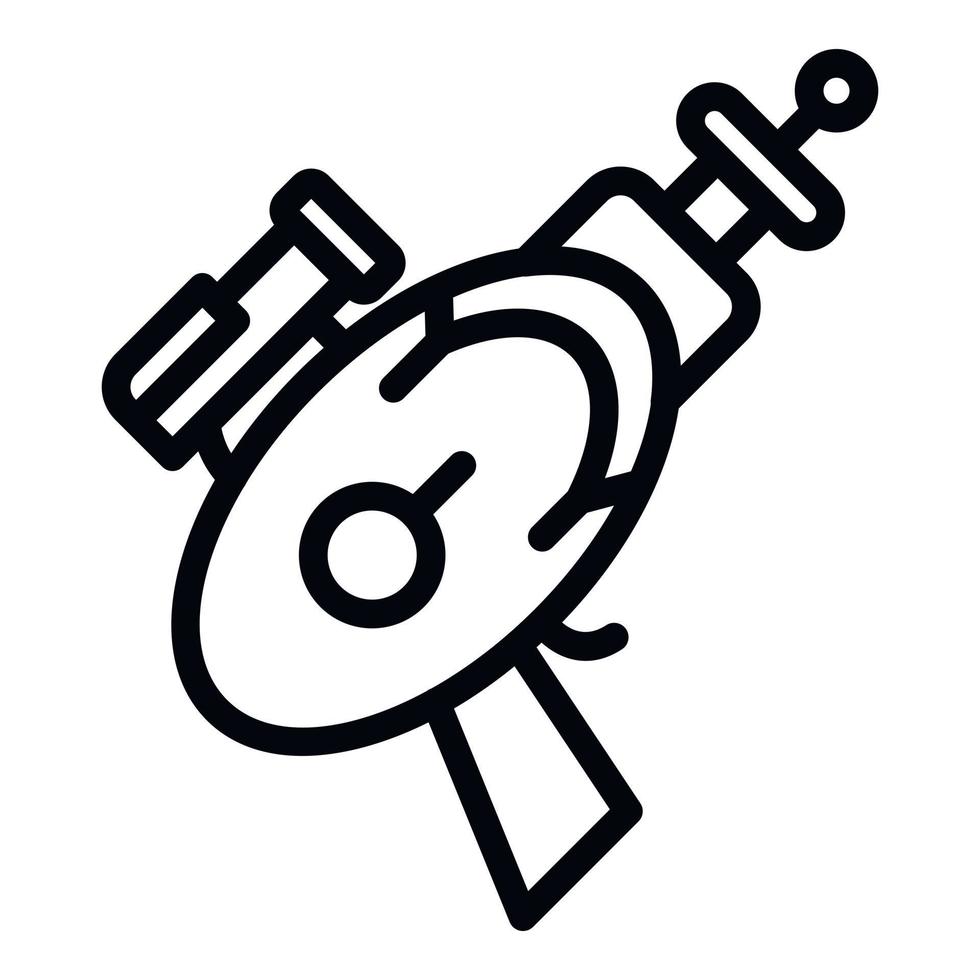 Weapon blaster icon, outline style vector