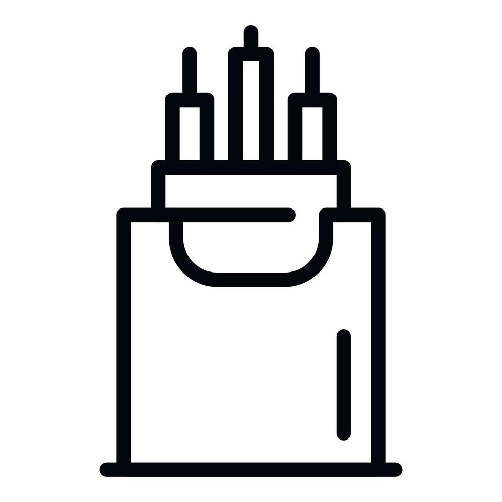 Internet cable icon, outline style vector