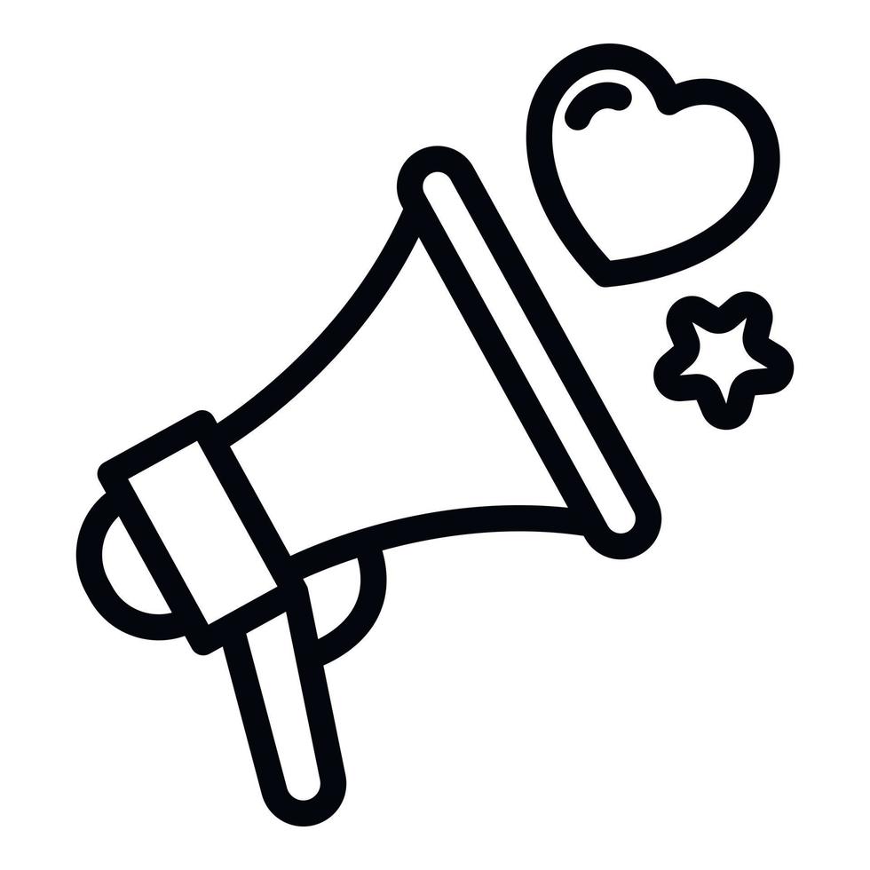 Megaphone campaign icon, outline style vector