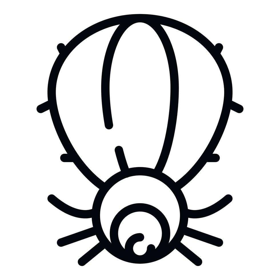 Blood mite icon, outline style vector
