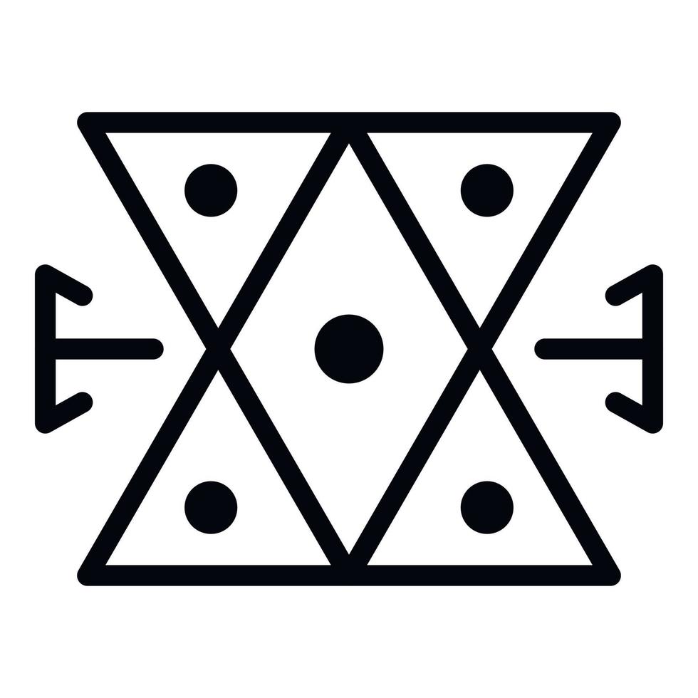 Medieval alchemy icon, outline style vector