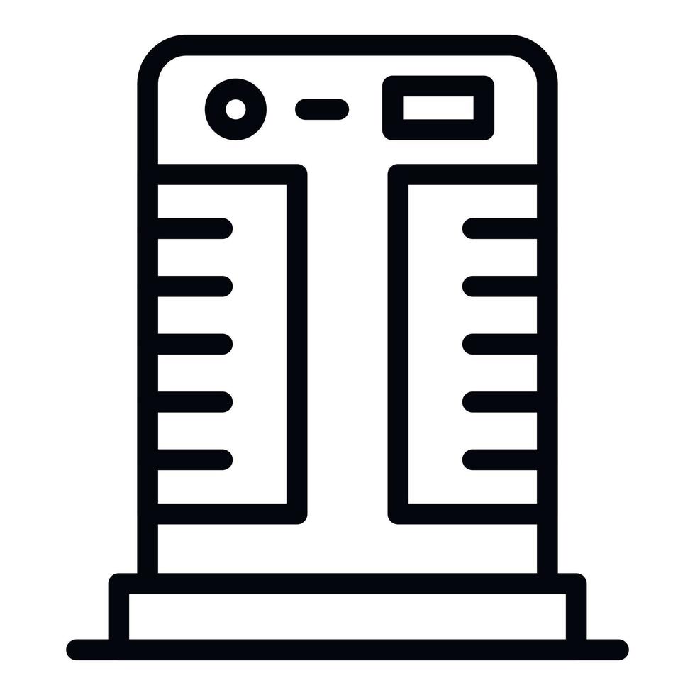 Floor air conditioner icon, outline style vector