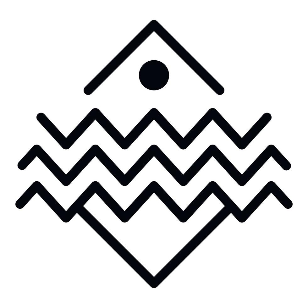 Esoteric alchemy icon, outline style vector
