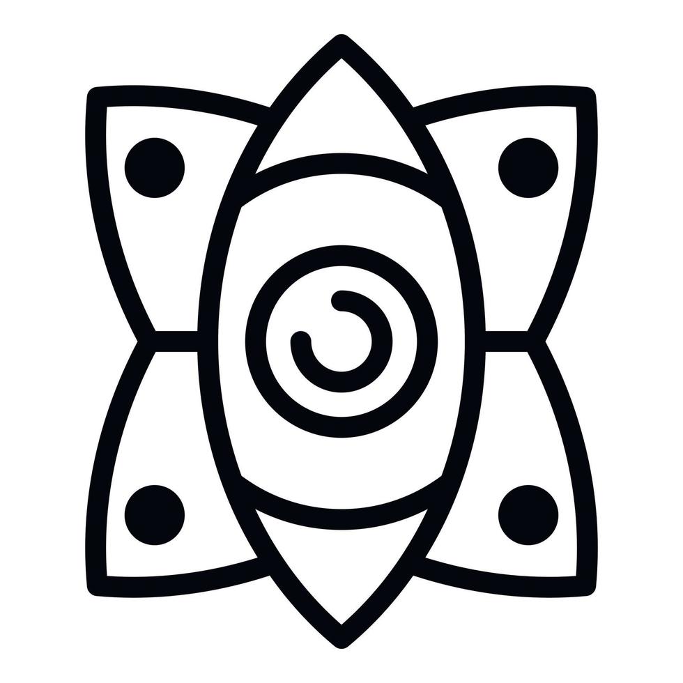Alchemy occult icon, outline style vector