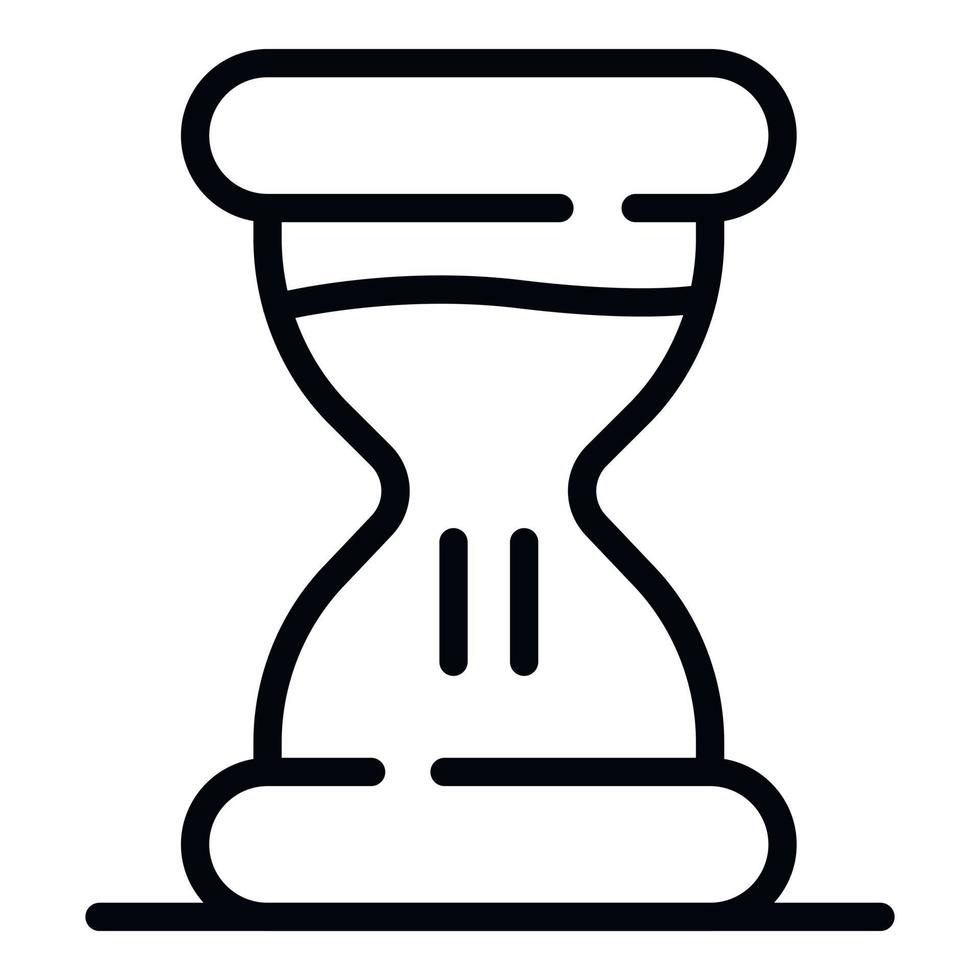Hourglass icon, outline style vector