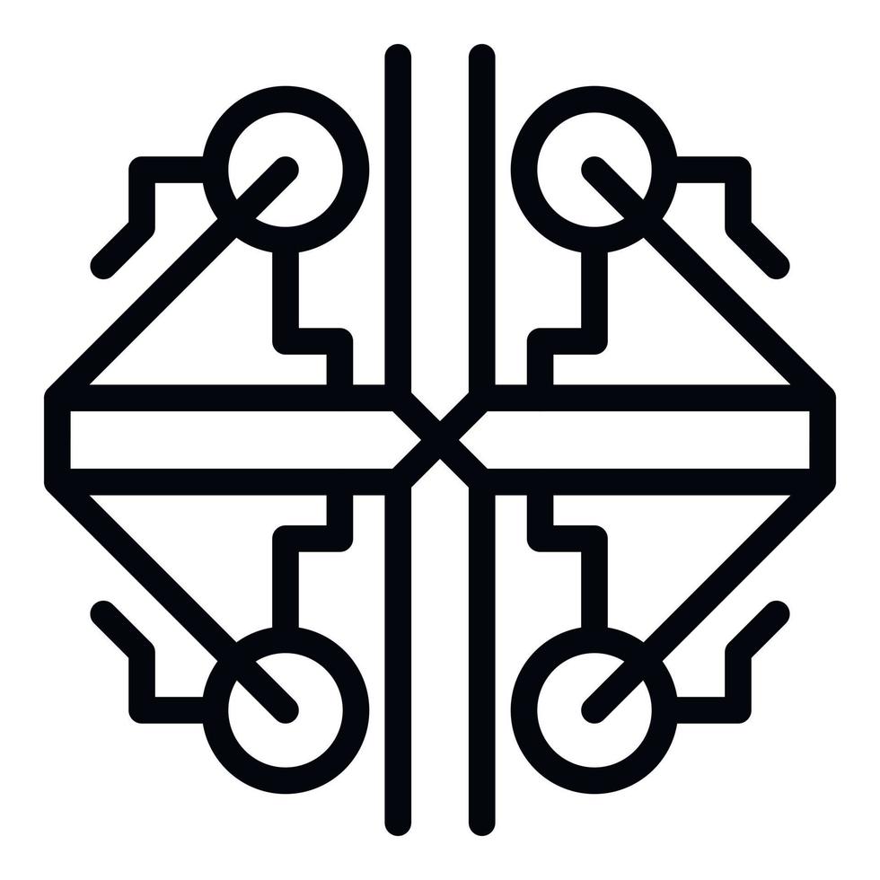 Ancient alchemy icon, outline style vector