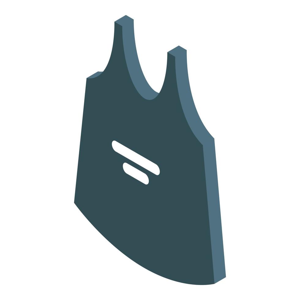 Cotton vest icon, isometric style vector