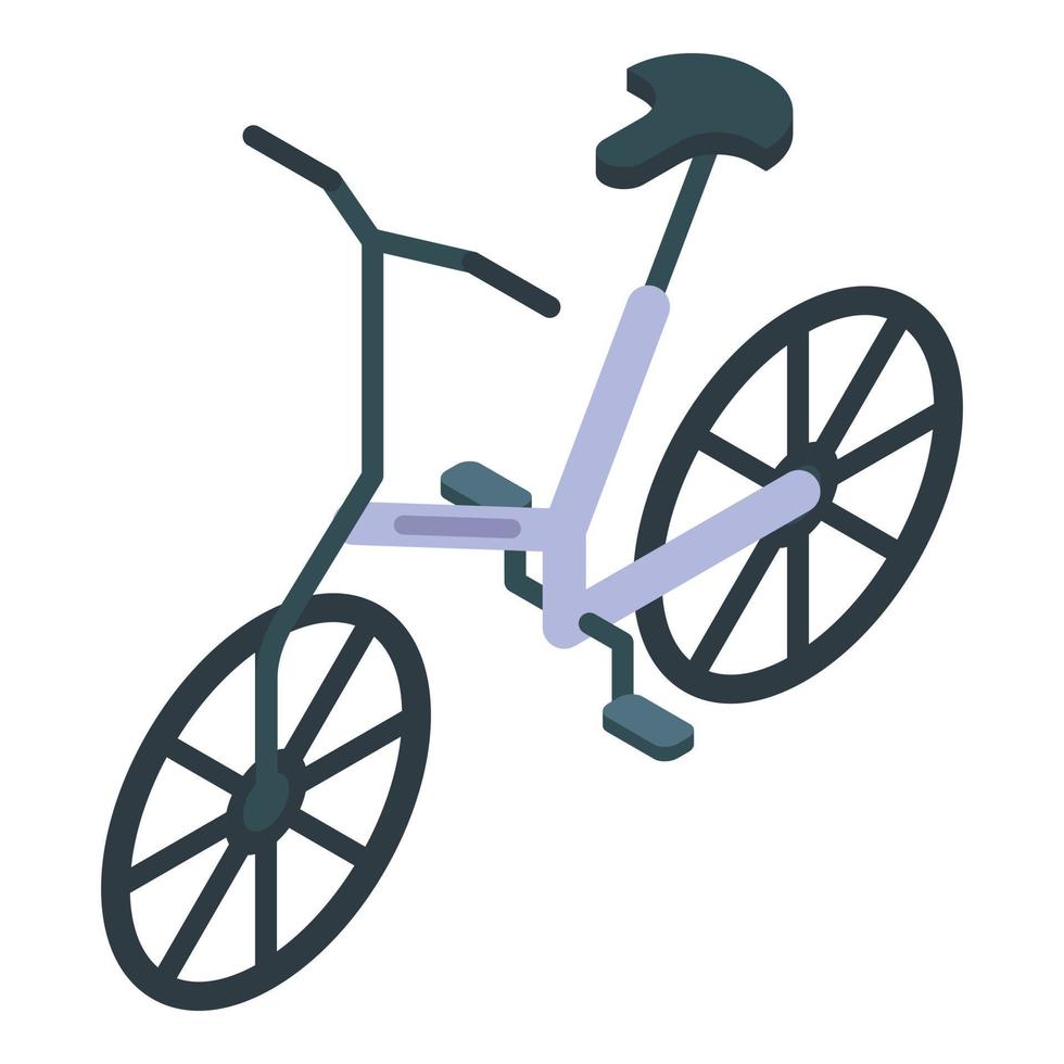 Electric bicycle icon, isometric style vector