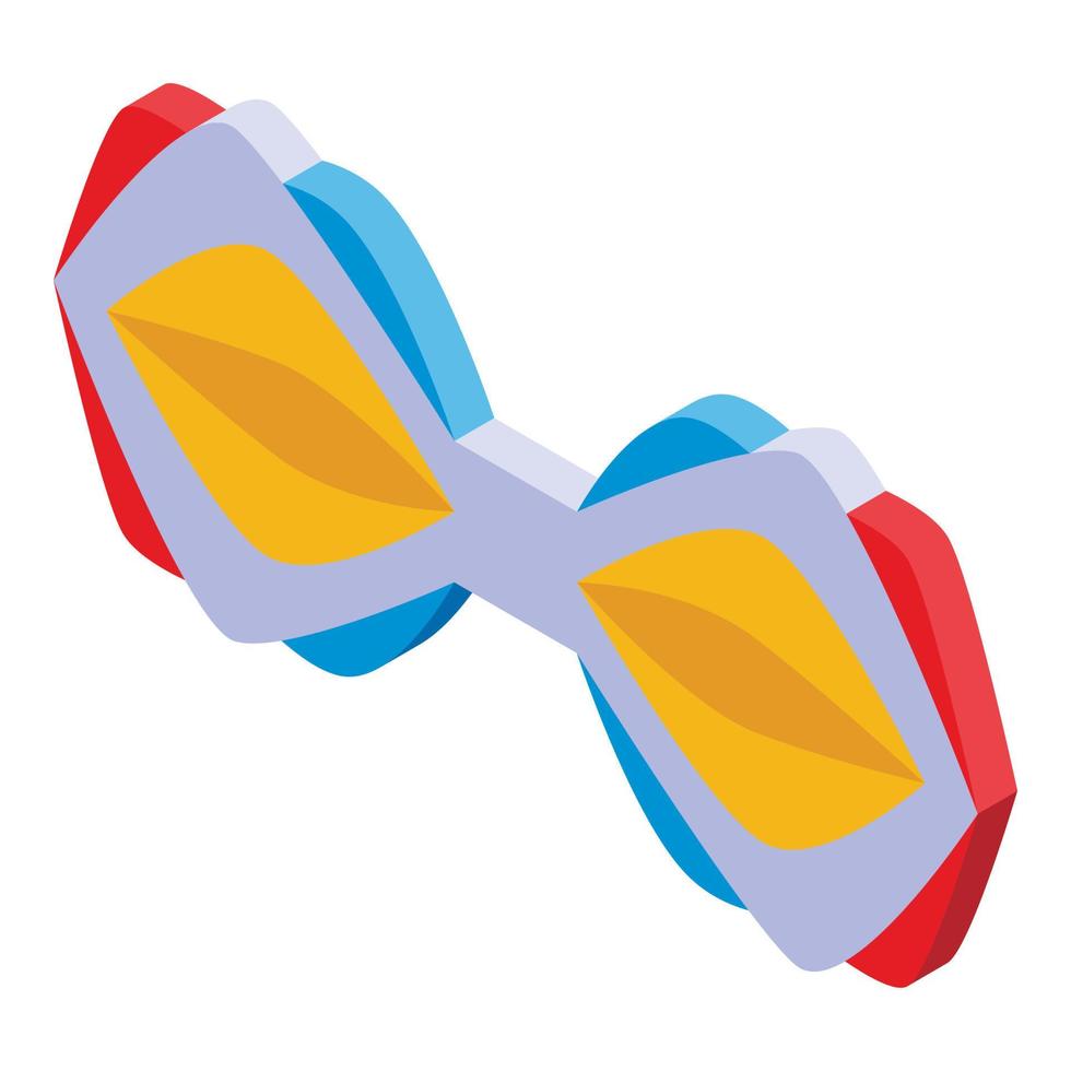 Clown bowtie icon, isometric style vector