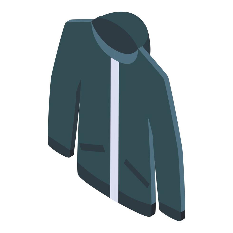 Winter jacket icon, isometric style vector