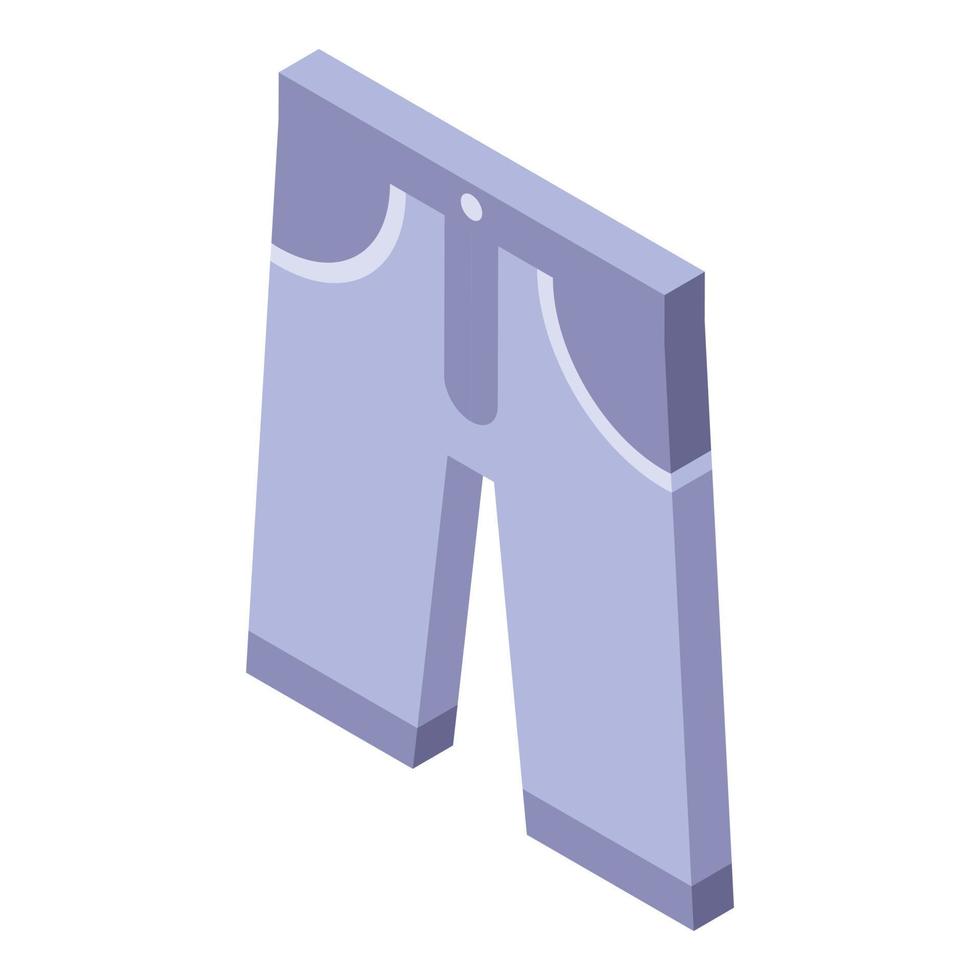 Man grey shorts icon, isometric style vector