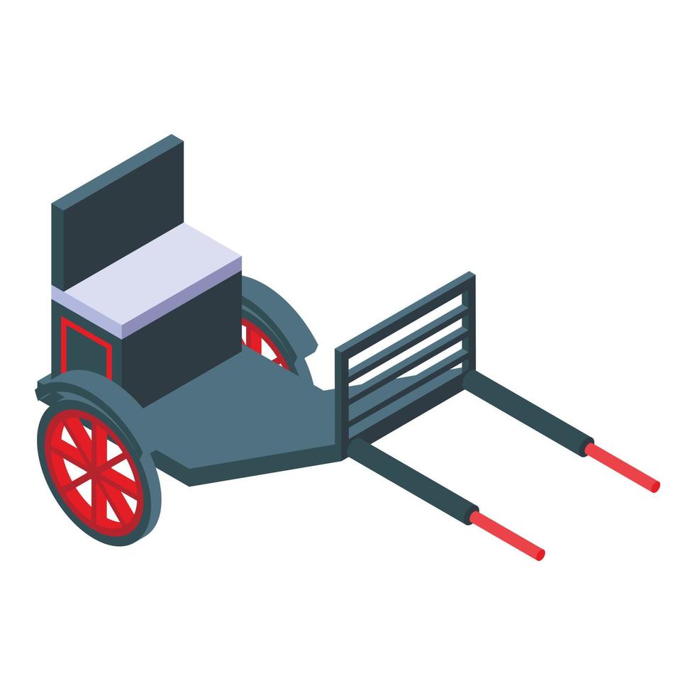 Hand carriage icon, isometric style vector