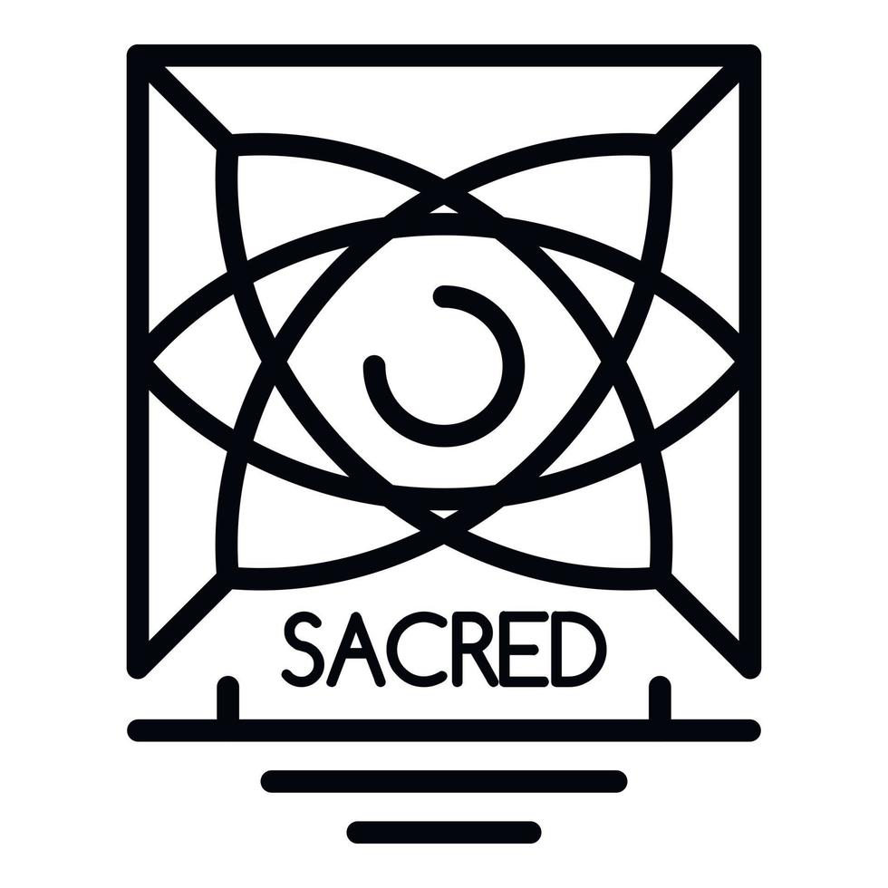 Sacred alchemy icon, outline style vector