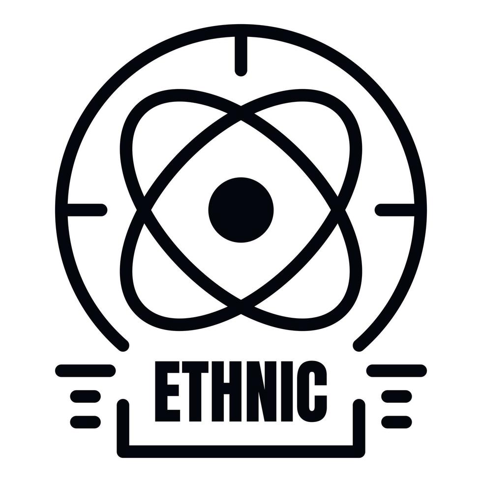 Ethnic alchemy icon, outline style vector