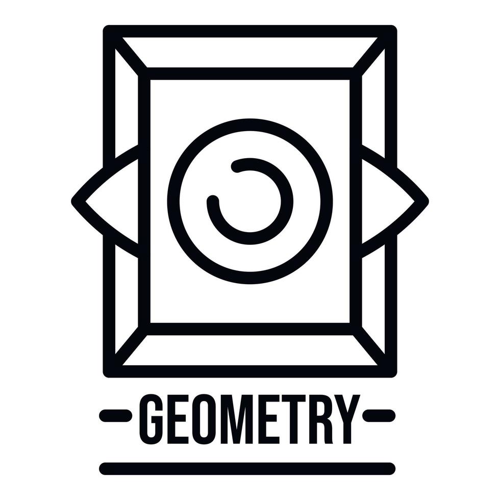 Sacred geometry icon, outline style vector