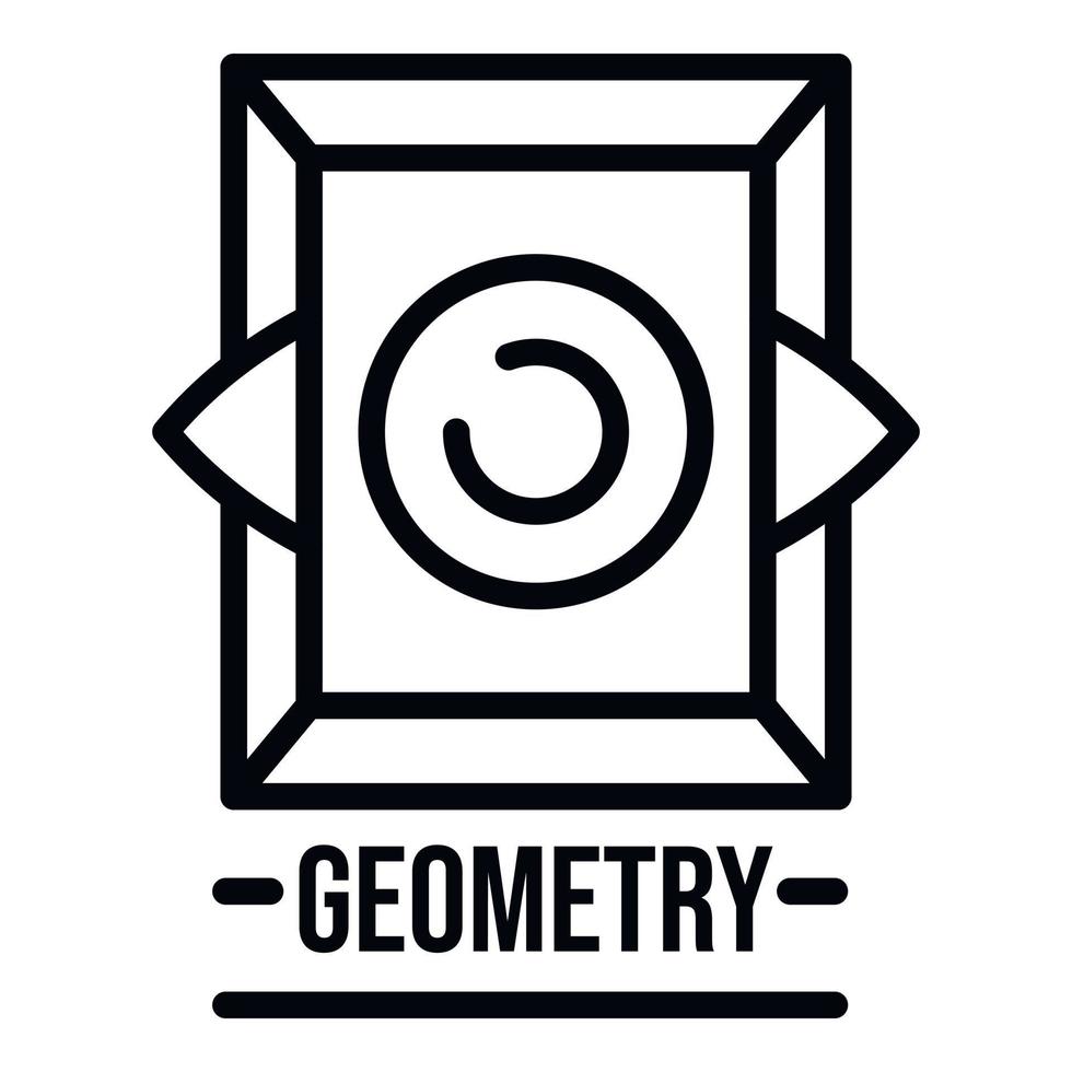 Sacred geometry icon, outline style vector