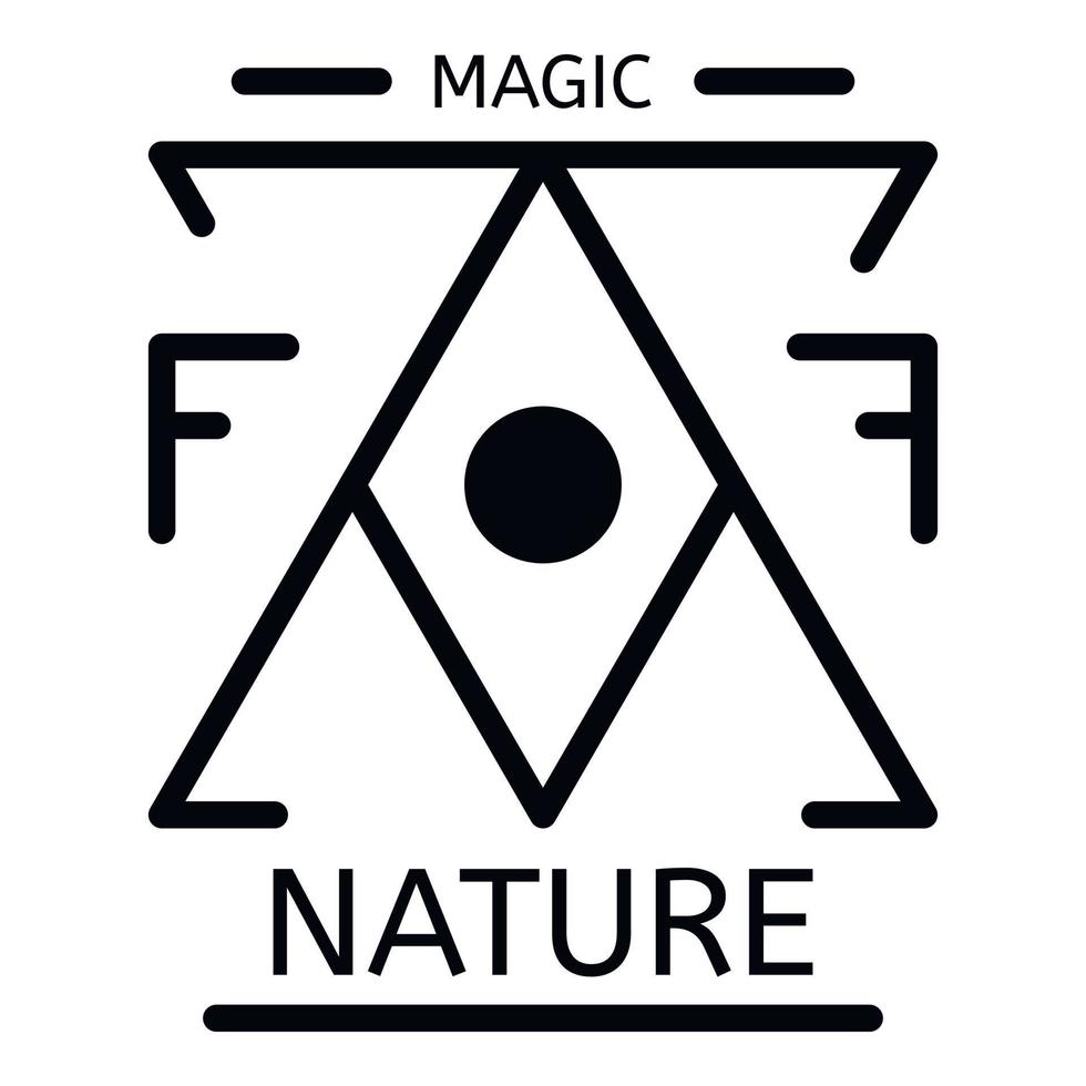 Magic nature alchemy icon, outline style vector