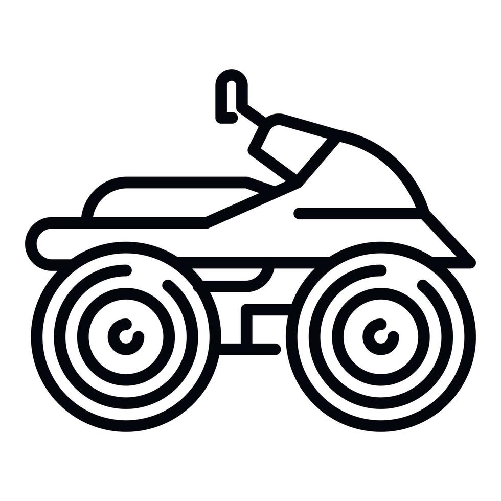 Quad bike icon, outline style vector