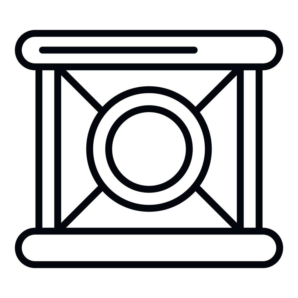 Dog agility circle icon, outline style vector